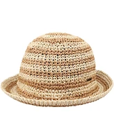 Billabong Women's Natural Holiday Crocheted Bucket Hat