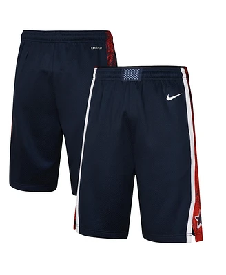 Nike Big Boys and Girls Navy Usa Basketball 2024 Summer Olympics Swingman Shorts