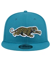 New Era Men's Teal Jacksonville Jaguars Throwback Crawl Standard 9FIFTY Snapback Hat