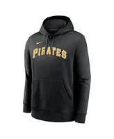 Nike Men's Roberto Clemente Black Pittsburgh Pirates Player Name Number Club Pullover Hoodie