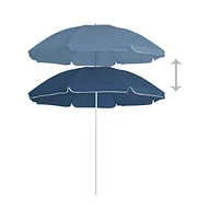 vidaXL Outdoor Parasol with Steel Pole Blue 70.9"