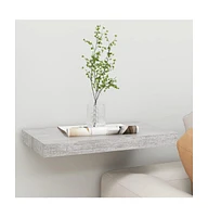 vidaXL Floating Wall Shelf Concrete Gray 19.7"x9.1"x1.5" Mdf