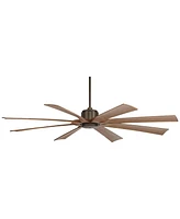 70" Defender Industrial Rustic Farmhouse Indoor Outdoor Ceiling Fan with Remote Control Oil Rubbed Bronze Koa Damp Rated for Patio Exterior House Home