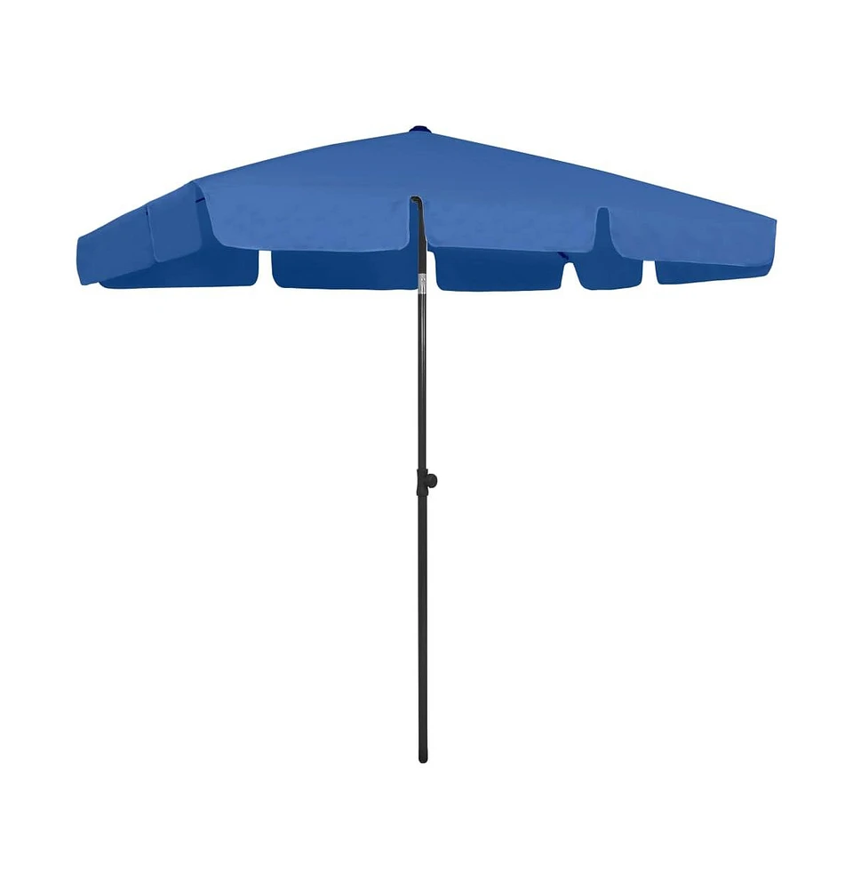 vidaXL Beach Umbrella Azure Blue 78.7"x49.2"