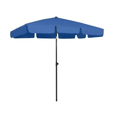 vidaXL Beach Umbrella Azure Blue 78.7"x49.2"