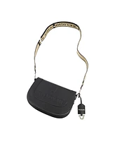 True Religion debossed logo flap shoulder bag