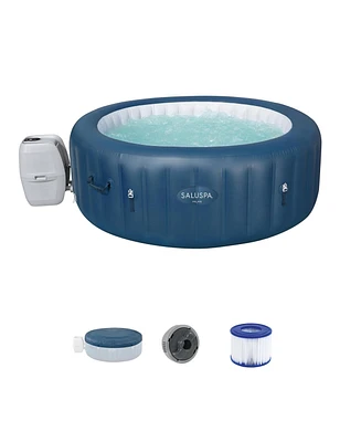 Bestway SaluSpa Milan AirJet Inflatable Hot Tub with EnergySense Cover, Blue