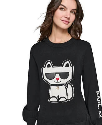 Karl Lagerfeld Paris Petite Kool Choupette Sweater