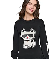 Karl Lagerfeld Paris Petite Kool Choupette Sweater