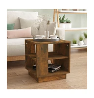 Coffee Table Smoked Oak 15.7"x15.7"x16.9" Engineered Wood