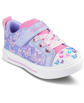 Skechers Toddler Girls' Twinkle Toes: Sparks - Ombre Flutter Stay-Put Light-Up Casual Sneakers from Finish Line