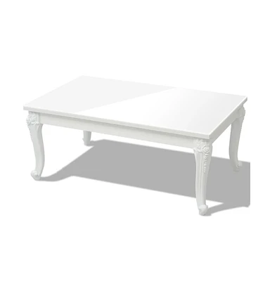 vidaXL Coffee Table 39.4"x23.6"x16.5" High Gloss White