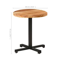 vidaXL Bistro Table Round 27.6"x29.5" Solid Acacia Wood