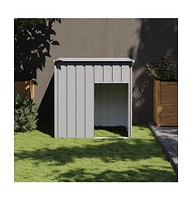 vidaXL Dog House with Roof Light Gray 43.3"x40.6"x42.9" Galvanized Steel