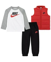 Nike Toddler Boys Solid Vest, Long Sleeve Tee and Pants, 3-Piece Set