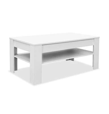 vidaXL Coffee Table Engineered Wood 43.3"x25.6"x18.9" White