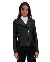 Women's Felix Asymmetrical Moto Jacket With Wing Collar