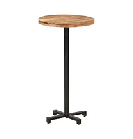 vidaXL Bar Table Round 23.6"x43.3" Solid Acacia Wood