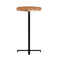 vidaXL Bar Table Round 23.6"x43.3" Solid Acacia Wood