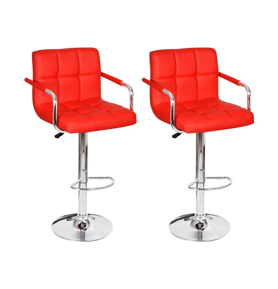 vidaXL Bar Stools 2 pcs Faux Leather