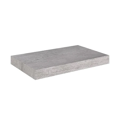 vidaXL Floating Wall Shelf Concrete Gray 15.7"x9.1"x1.5" Mdf