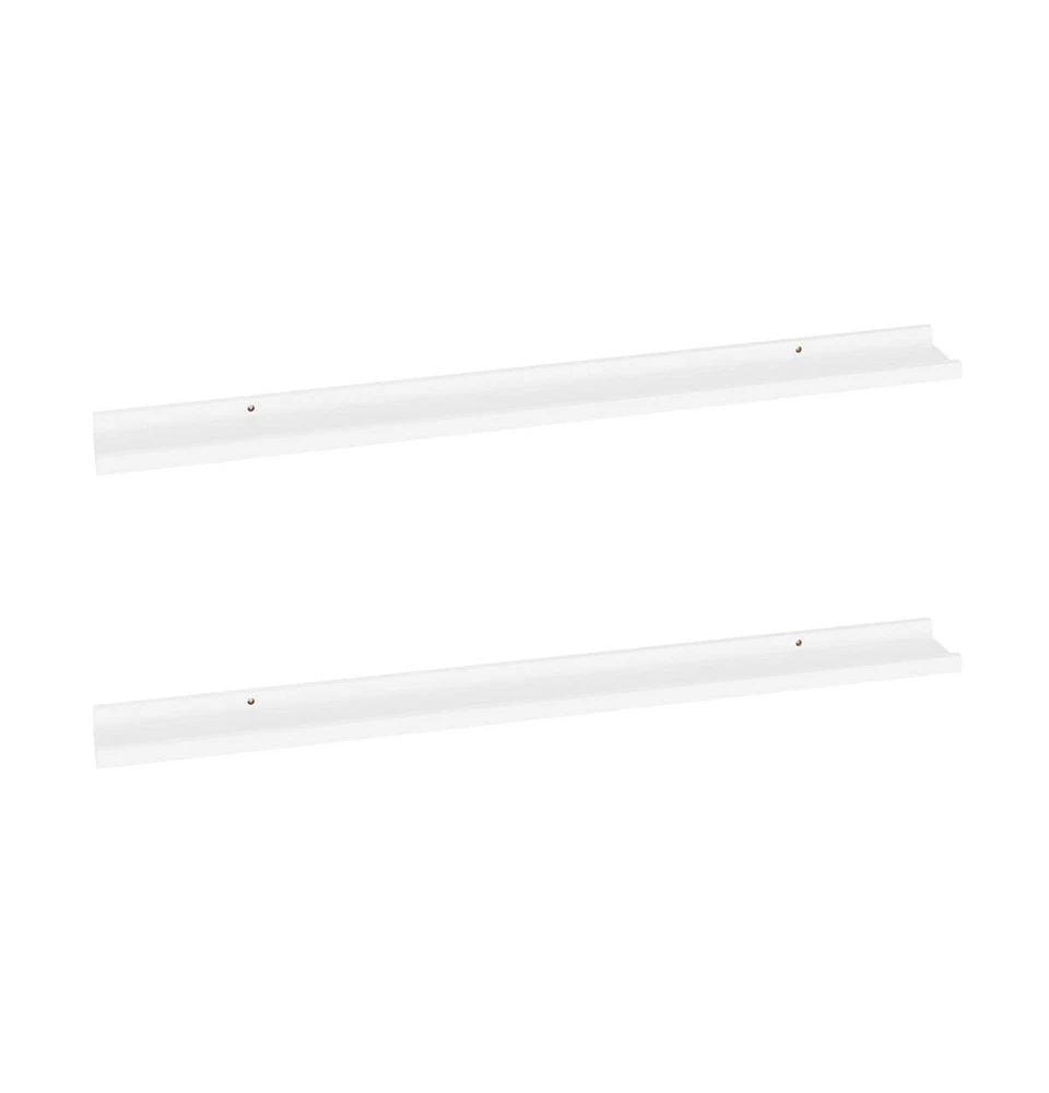 vidaXL Wall Shelves 2 pcs White 39.4"x3.5"x1.2"