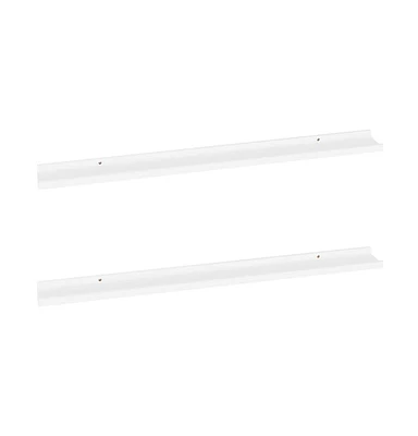 vidaXL Wall Shelves 2 pcs White 39.4"x3.5"x1.2"