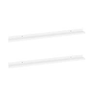 vidaXL Wall Shelves 2 pcs White 39.4"x3.5"x1.2"