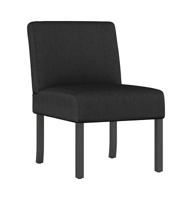 vidaXL Slipper Chair Black Fabric