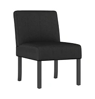 vidaXL Slipper Chair Black Fabric