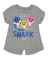 Pinkfong Baby Girls Baby Shark T-Shirt and Shorts Outfit Set to