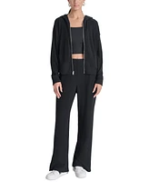 Dkny Women's Brushed Rib-Knit Straight-Leg Pants