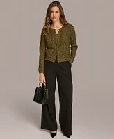 Donna Karan New York Women's Metallic Flecked Knit Cardigan