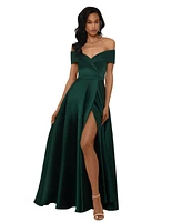 Xscape Petite Off-The-Shoulder Ballgown