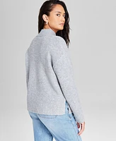 And Now This Women's Mock-Neck Long-Sleeves Tunic Sweater, Created for Macy's