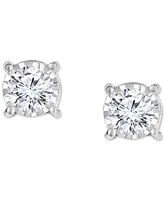 TruMiracle Diamond Side Halo Stud Earrings (5/8 ct. t.w.) 14k Gold