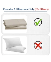 Luxury 800 Thread Count 2 King Pillowcases, 100% Cotton Sateen, Soft, Smooth & Thick, Fits King Size Pillows by California Design Den