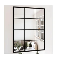 vidaXL Wall Mirror Black 31.5"x23.6" Metal