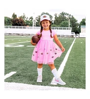 Sweet Wink Toddler Girls Football Sequin Short Sleeve Tutu Dress