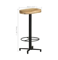 vidaXL Bar Stools 2 pcs 29.9" Solid Mango Wood