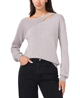 Vince Camuto Women's Metallic Asymmetric Cutout Sweater