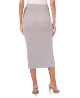 Vince Camuto Women's Metallic-Knit Midi Skirt