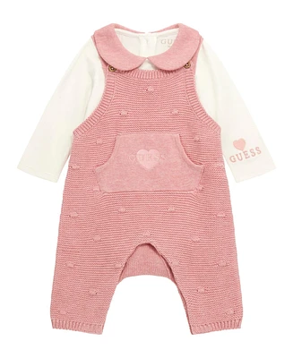 Guess Baby Girl Long Sleeve Bodysuit and Romper Set