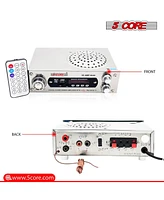 5 Core Amplifier Home Audio 400W in-Built Speaker Mini Stereo Dual Channel Lcd Display Tf Aux Usb