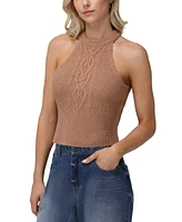 Frye Women's Cropped Cable-Knit Halter Tank Sweater