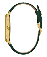 Guess Men's Analog Green Leather Watch, 44mm