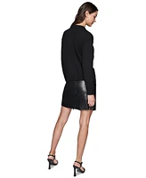 Karl Lagerfeld Paris Women's Embellished Heart Graphic Sweater