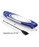Sugift 11 Feet Adjustable Inflatable Stand up Paddle Sup Surfboard with Bag