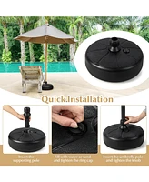 Givimo 27 lbs Fillable Round Umbrella Base Stand for Yard Garden Poolside