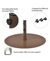 Givimo 29.5 Inch Outdoor Steel Umbrella Base Stand for Backyard and Poolside